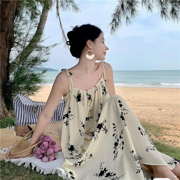 Raffia hoop earrings boho beach rattan dangle lightweight straw drop hoops - Picture 2 of 7